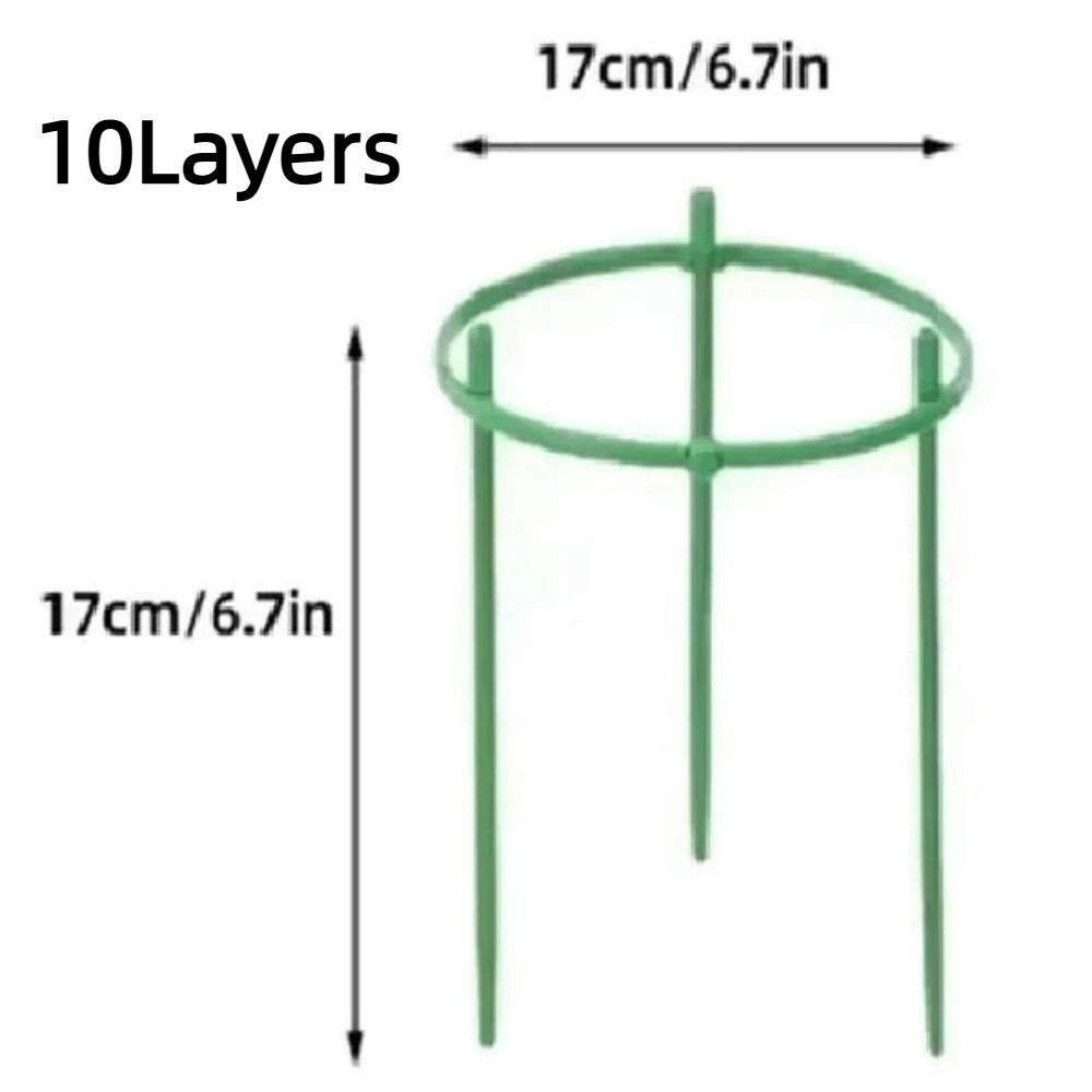 10Layers Plant Support Pile Stackable Flower Ring Support Rack Indoor Flower Plants