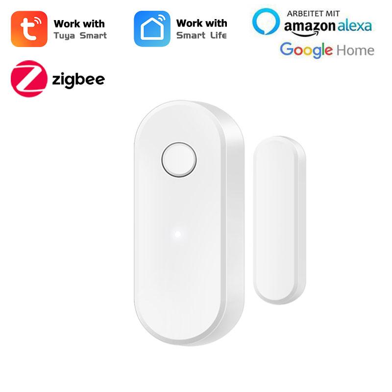 Tuya Zigbee Door Window Sensor Open Closed Detector Smart Home Security Protection Detector Smart Life APP Work With The Gateway