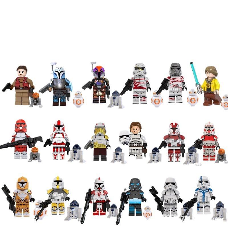 MOC Star Wars Ahsoka Comandante Bloques de Construcción Minifigura con Set de Armas 24 Estilos Serie Galaxia Juguete