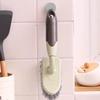 Long Handle V-Shaped Crevice Brush for Bathroom Tile with Hard Bristles