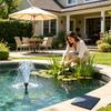 Solar Fountain with 8 Nozzles Outdoor Pond Water Pump 1.5w Solar Fountain Pump for Garden Pond Patio Backyard Lawn Pathway Pool