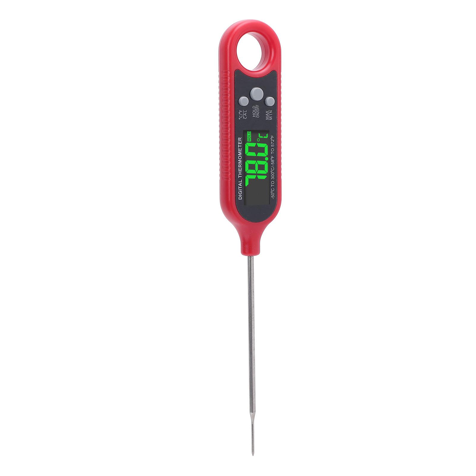 Digital Mt Temperature Probe, Food Thermometer, Stainless Steel Probe Pen,   Time with Magnetic LCD Display for Kitchen BBQ