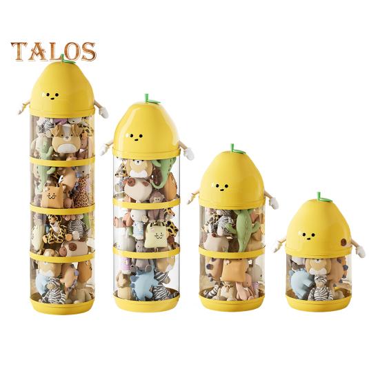 Tub vertical de depozitare a jucăriilor Tub de organizare a animalelor de pluș Găleată de depozitare pentru păpuși de pluș transparent Container jucărie pentru animale de companie