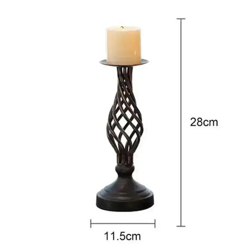 European-style American Cafe Candle Holder Wedding Candlelight Dinner Props Table Decorations Retro Candlestick Decoration