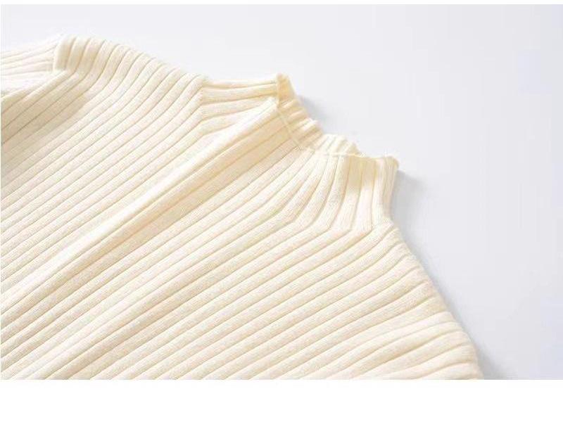 2025 Autumn/Winter Knit Dress: Slim-Fit Half-High Collar, Stylish Mid-Length Over-the-Knee Coat Dress.