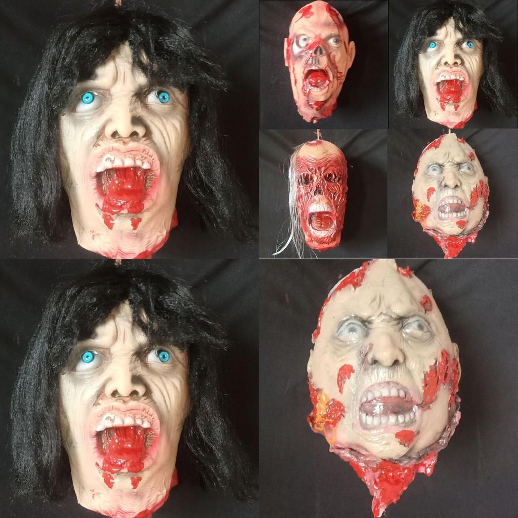 Hanging Ghostthemed Decor With Bloody Head For Halloween Party And Venue Haunted