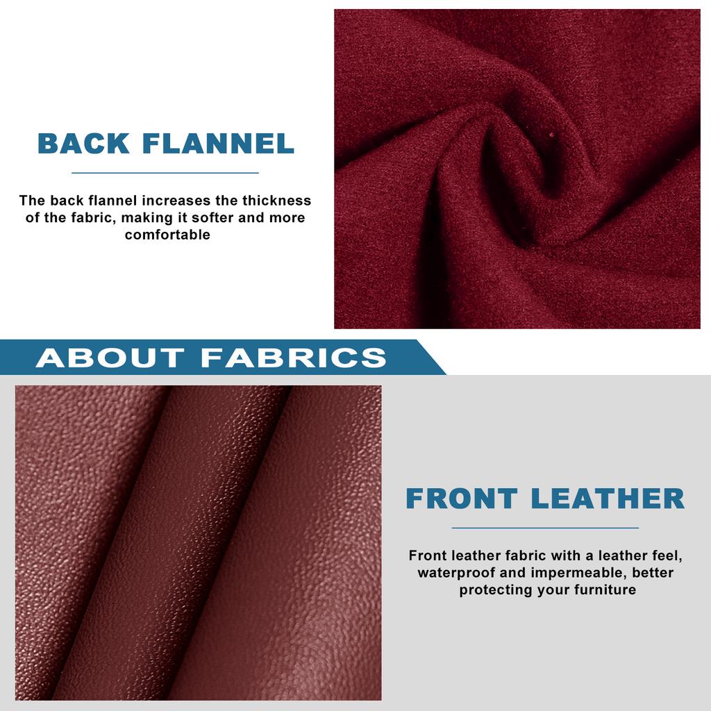 Waterproof Office Chair Cover with Armrest Covers PU Leather Computer Chair Cover Desk Chair Cover Rotating Chair Slipcover High Back Chair Seat