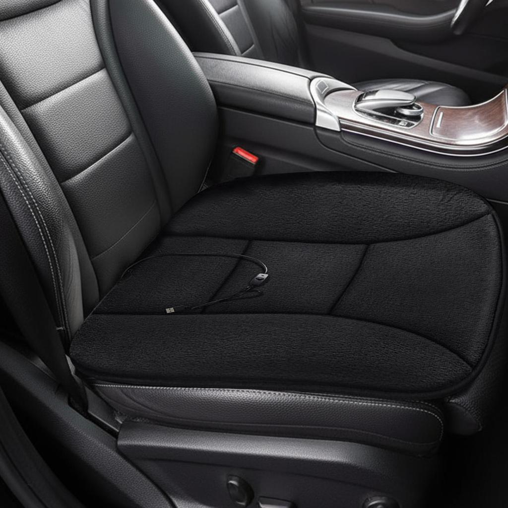 Heated Seat Cushion 12V Electric USB Rechargeable Auto Accessory Heating Car Seat Cover For Winter Vehicle SUV Trucks Van