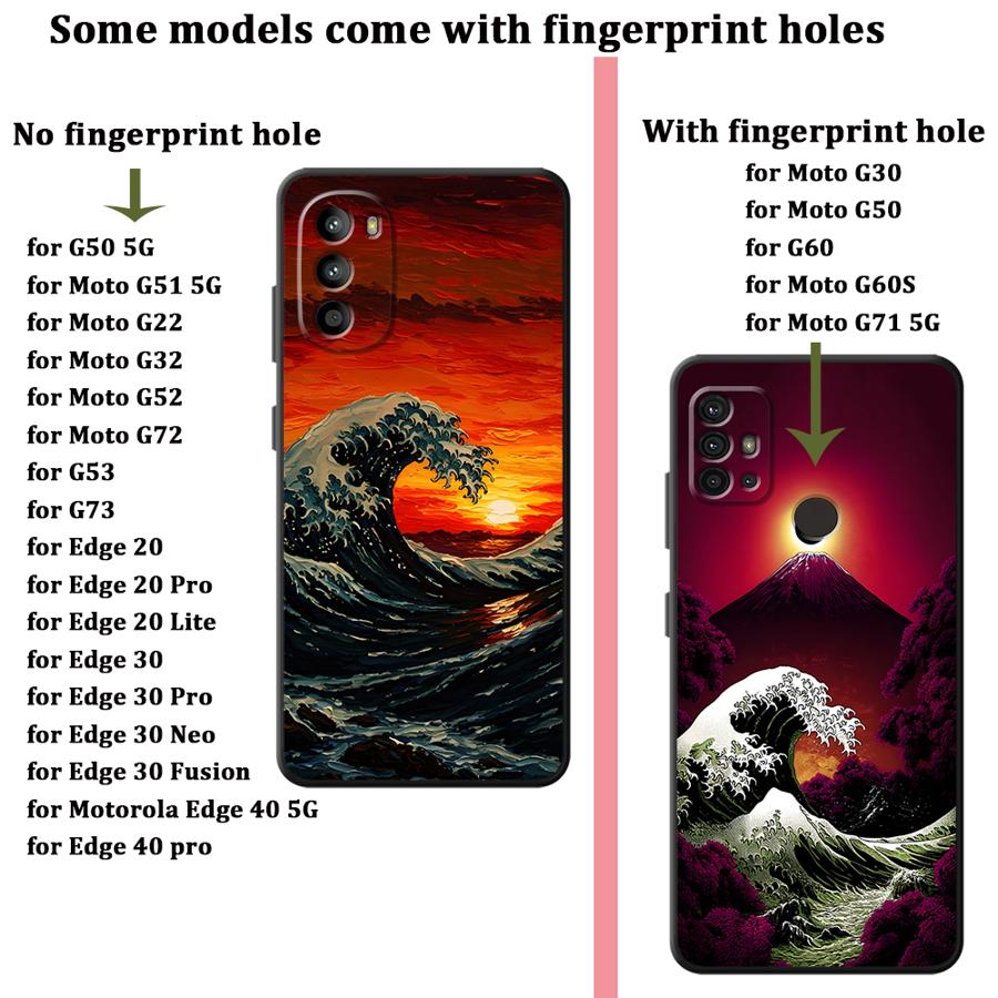 Sonnenuntergang Landschaft Handyhülle für Motorola Moto G22 Edge40 G32 G60s G52 Edge 20 Pro 30 Lite G53 G30 G71 G51 G73 G50
