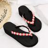 Fashion Women Summer New Fashion Bohemian Slippers Flip Flop Platform Wedge Sandals Beach Simple Leisure Women Shoes Home Slides Women