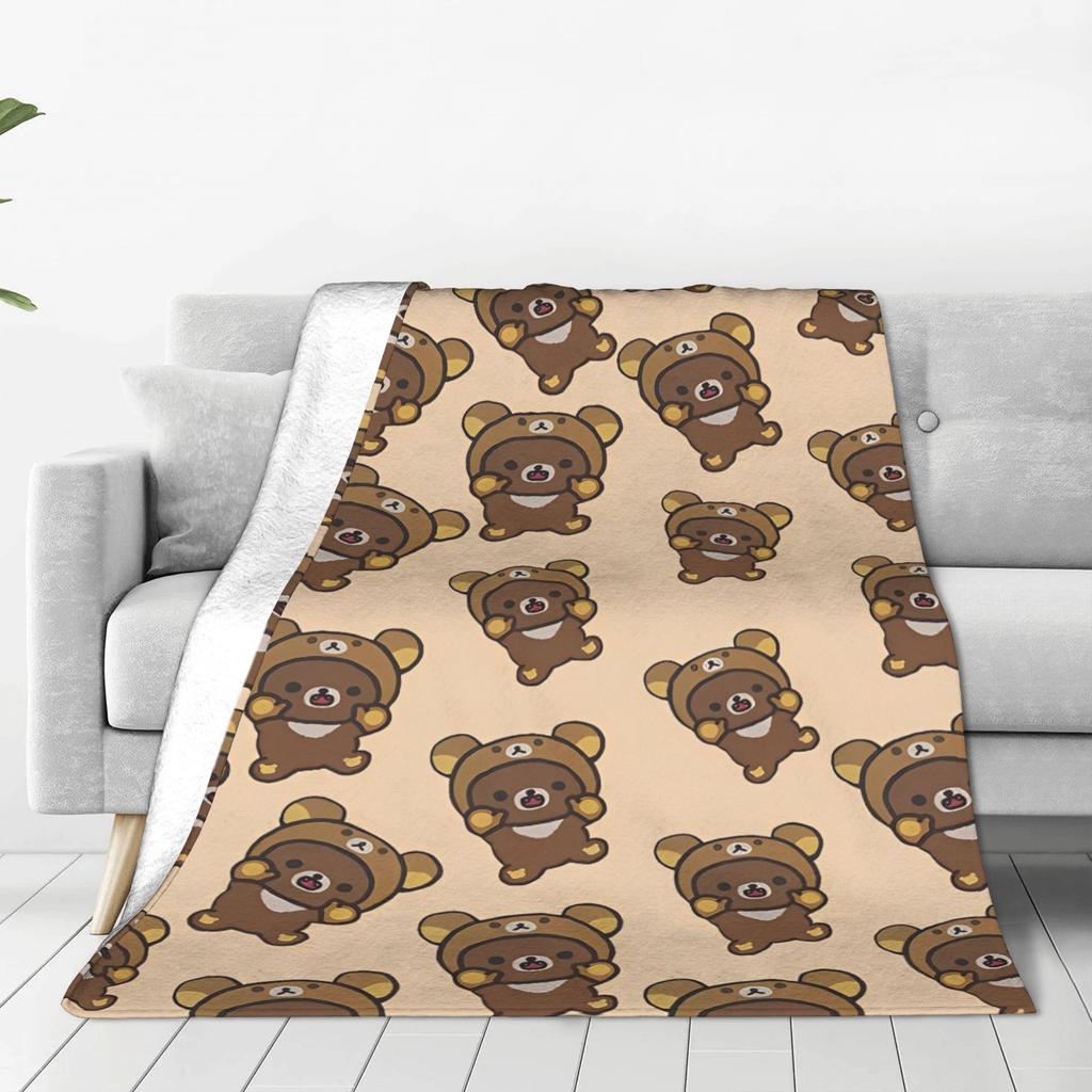Rilakkuma Blanket Quality Soft  Throw Blanket Winter Children Bedroom Street Trend Bedspread