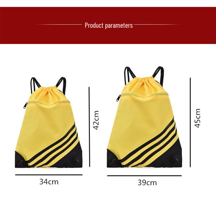 Oxford Cloth Large-Capacity Foldable Gym Bag - Double Shoulder Drawstring for Running & Sports Storage