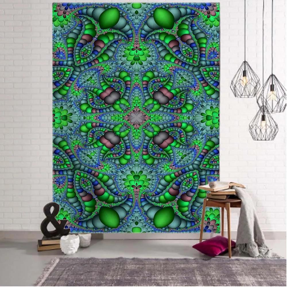 

Искусство Гобелен Психоделический Растительный Рисунок Настенный Декор Эстетика Украшение Комнаты Коврик Для Йоги Пляж 100x75cm