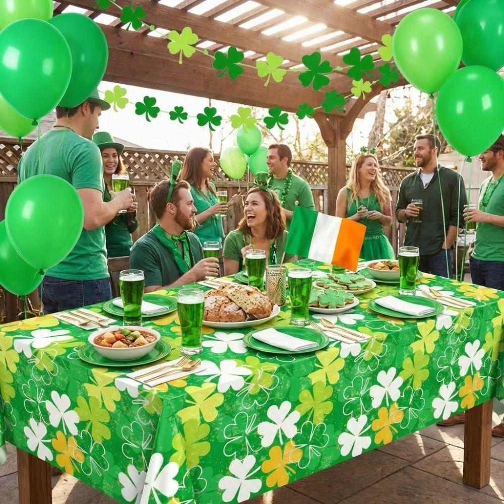 Lucky Table Cover 137x274cm Long Dining Table Decor New Table Mat Irish Holiday