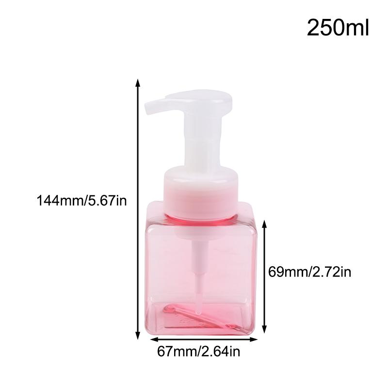 Square Plastic Pump Bottles – Refillable Containers for Shampoo, Lotion & Soap Dispensing