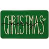 Imitation Linen Christmas Floor Mats - Bathroom & Door Holiday Decor Mats