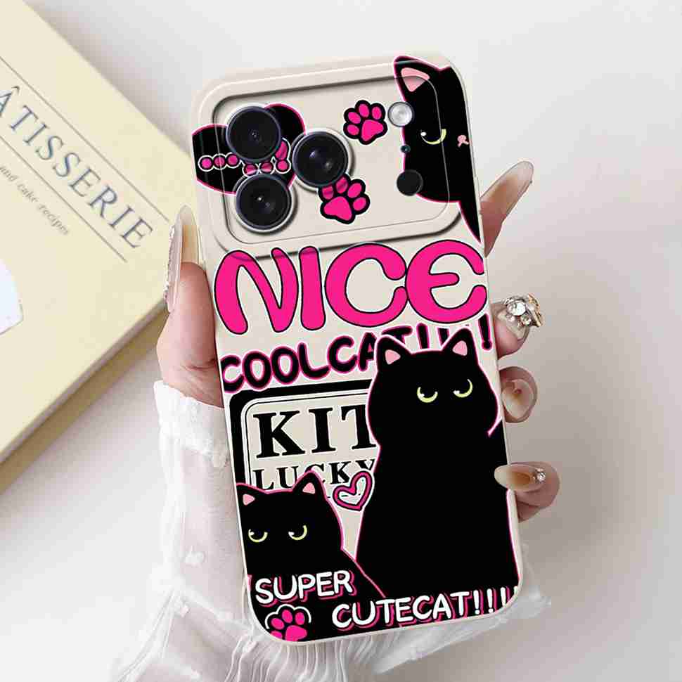 For Apple iPhone 17 Pro Max Case Luxury Painted Back Cover 6.56'' Silicone Soft Phone Case For iPhone17 iPhone 17 Pro Max Bumper