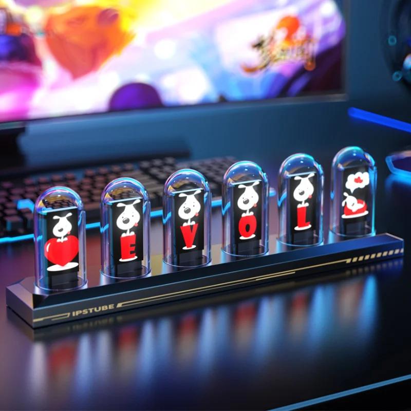 Smart Retro Silent Alarm Clocks RGB Digital Led Luxury Elegant Nixie Tube Clock Flip Nordic Desk Clock Room Unique Design Clock Office Decorating