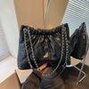 Vintage Quilted Chain Tote Bag Women Large PU Shoulder Crossbody Urban Chic Daily Use