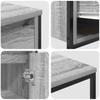 Bathroom Furniture Set with Shelf 2 Pcs Grey Sonoma and Black