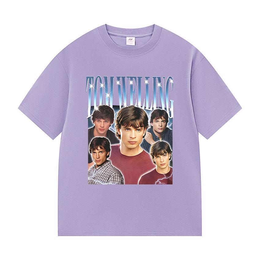 Funny TV Show Tom Welling Meme T Shirt Unisexs Clothing ONeck Fashion Short Sleeve Tshirts Unisex Oversized Vintage Cotton Tshirt
