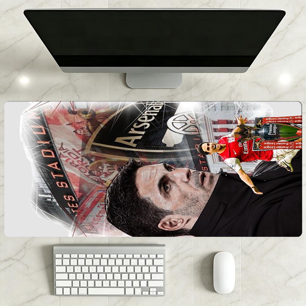 Arsenal Fußballspieler Großes Mauspade Gaming Laptop Mauspade Computertischmatte Rutschfeste Gummibasis Computertisch Büro Dekoration Zubehör