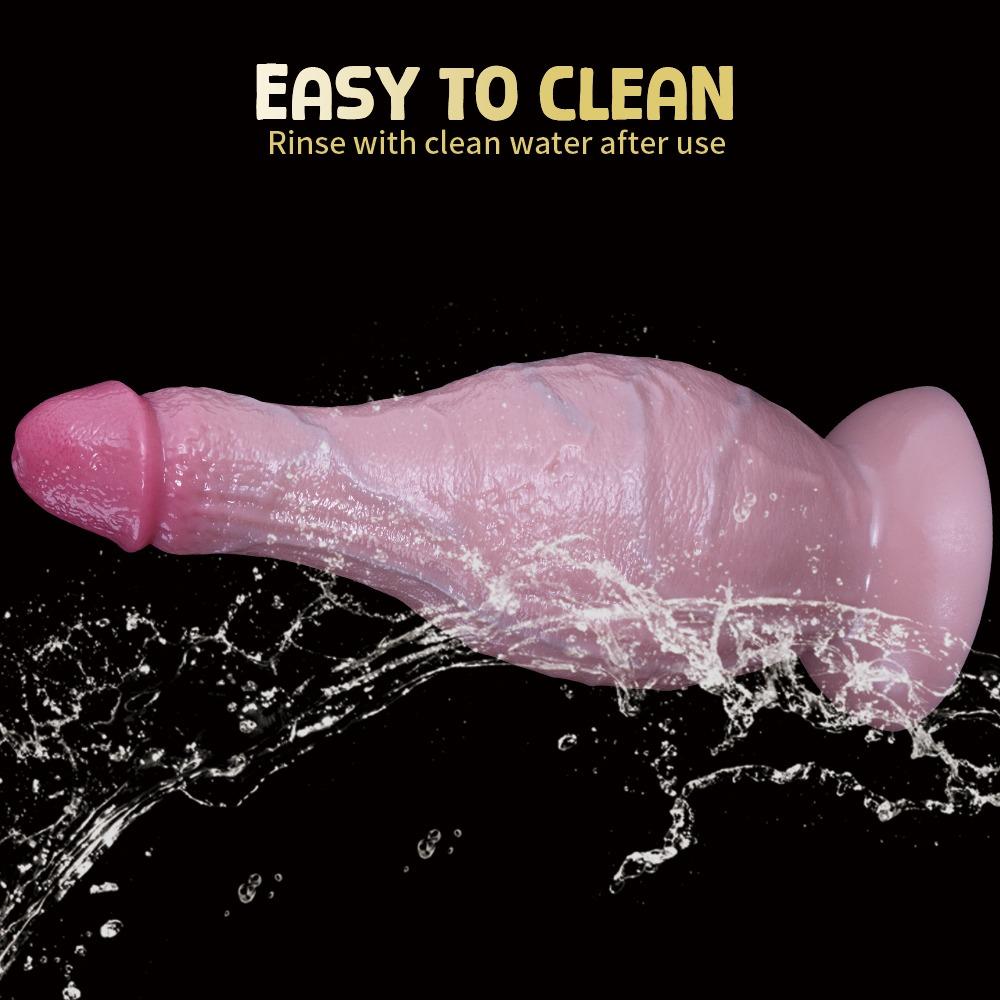 Realistischer Dildo für Frauen - Großer Silikon-Analplug & G-Punkt-Stimulator, Riesiger Dicke Falscher Penis Erwachsenenspielzeug für Solo oder Paare