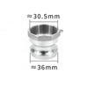 Set of 2 Aluminum Cam Lock Fittings (D+A) with Cam and Groove Connector and Female NPT Threaded Interface for Hose and Pipe Use