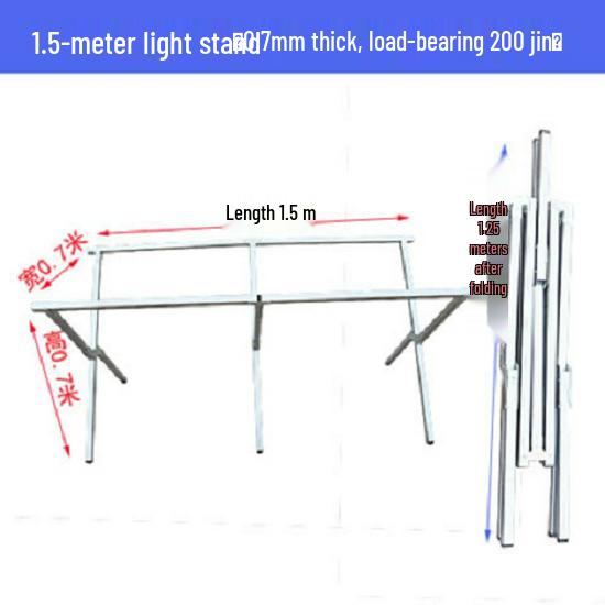 Foldable Night Market Shelf with Thick Bamboo Mat