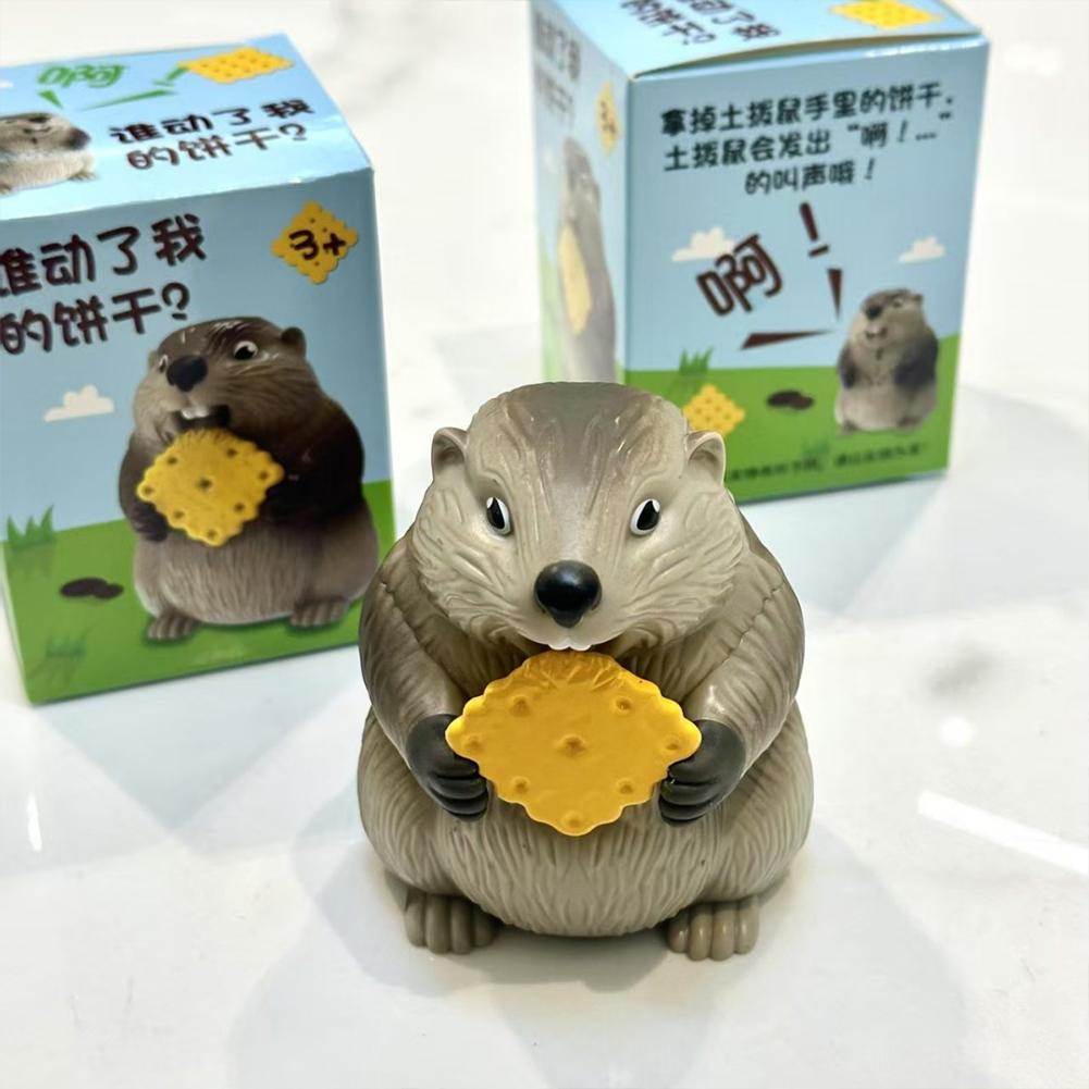 Screaming Marmot Prank Toy Funny Sounding Toy Cute Animal Gag Gift for Office/Home Pranks Stress Relief Novelty Toy