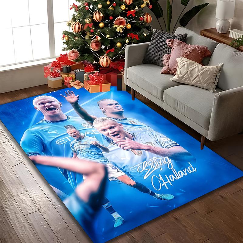 1pc Office Carpet, Manchester United Manchester City Chair Rug, Living Room Printed Area Rug, Home Chair Floor Mat