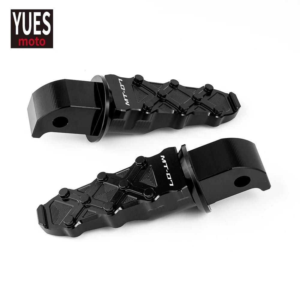 Motorcycles Accessories CNC Foot Pegs Rear Passenger Footrests Fit For Yamaha MT07 MT 07 MT-07 2014-  With Laser Logo
