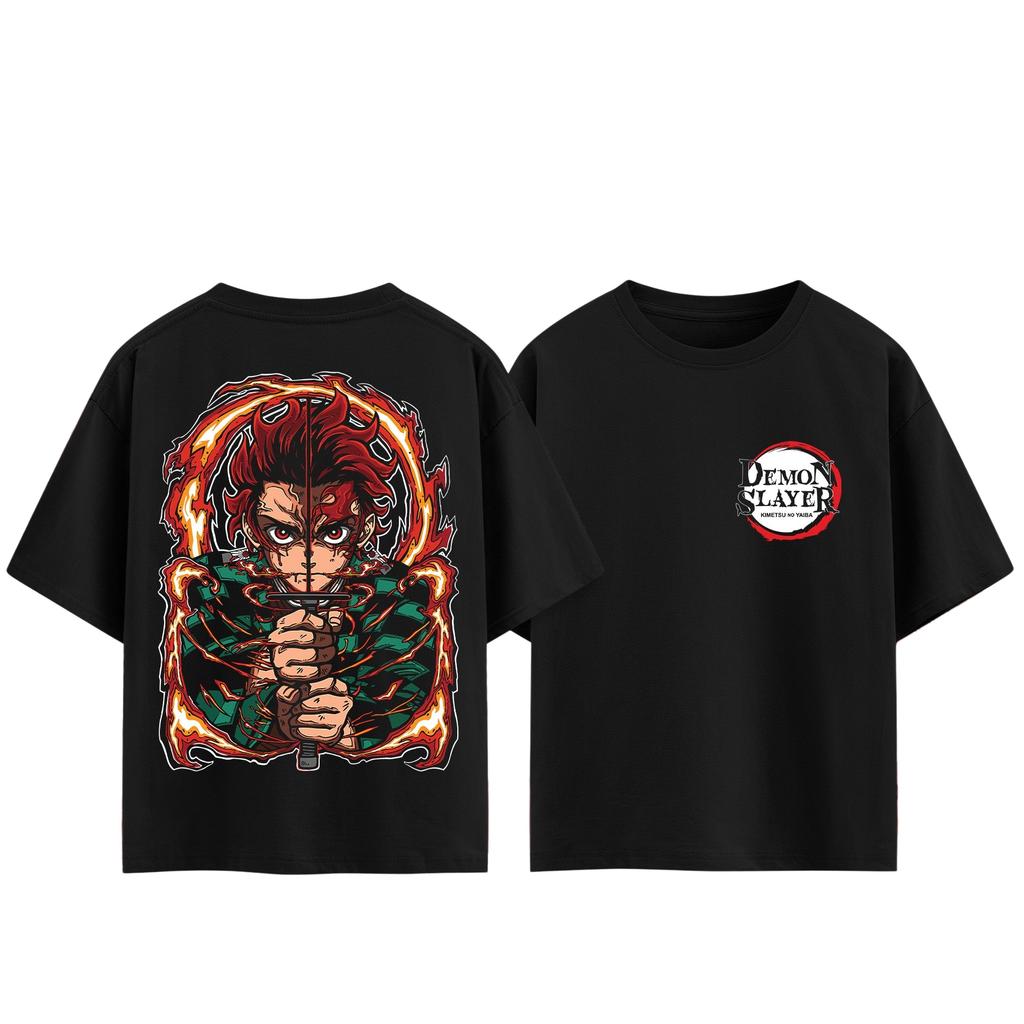 Demon Slayer Kamado Tanjiro T-shirt Men and Women New Summer Cotton Y2K Clothing Fashion Anime Fans Short Sleeve Tops Streetwear