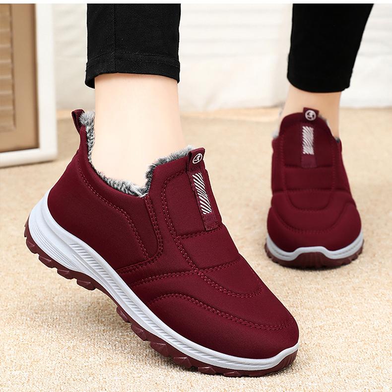 

Winter Women Boots Outdoor Snow Boots Warm Lightweight Cotton Boot Non-slip Hiking Walking Shoes Fur Comfortable Women Ankle Boots 36