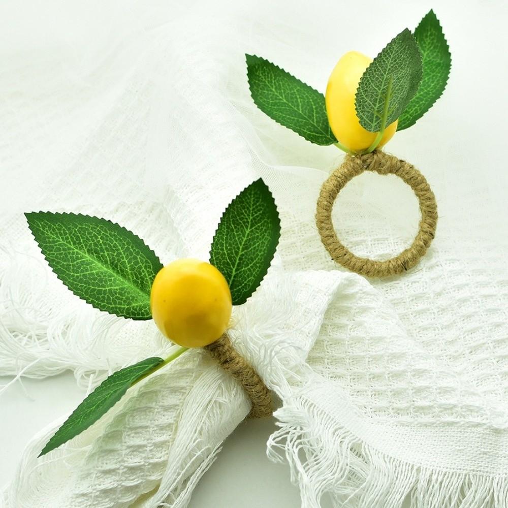 1/6/12PCS for Wedding Birthday Party Plant Napkin Ring Dinnig Table Decoration  Kitchen