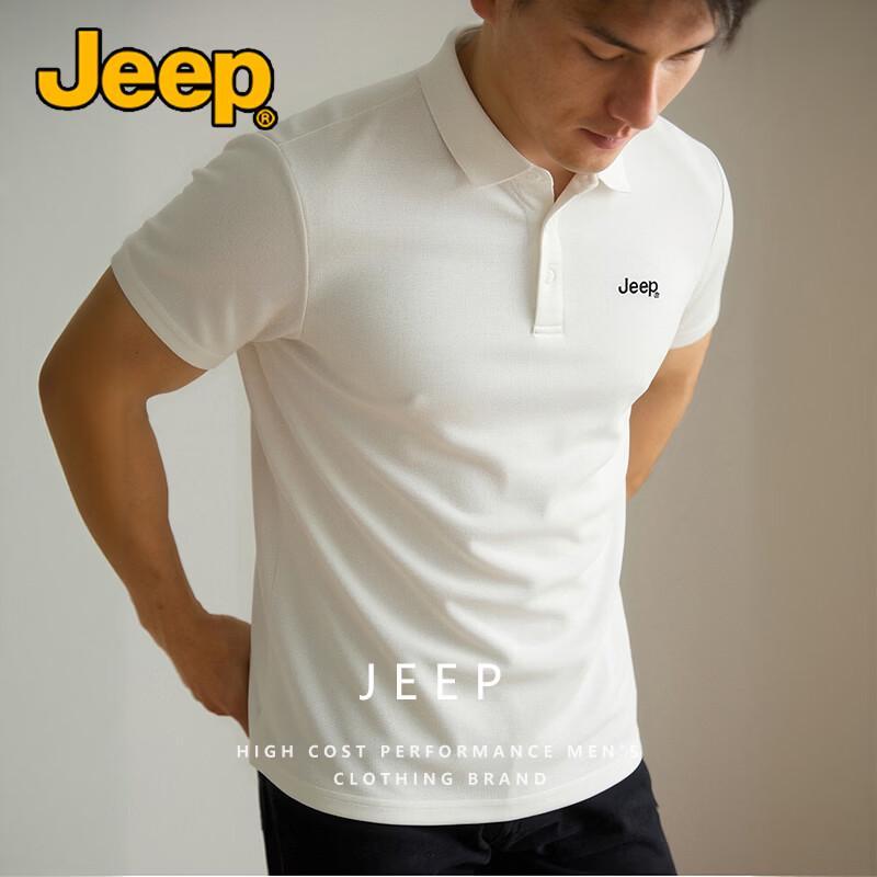 JEEP Men s Ice Silk Short Sleeve Polo Shirt 4XL