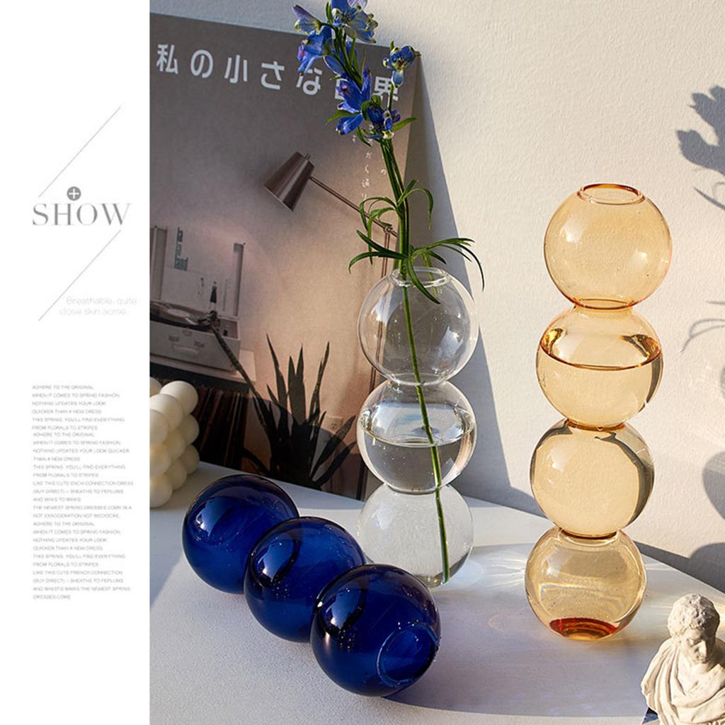 Transparent Spherical Vase for Flower Arrangement in Living Room for Friends