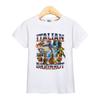 Children Summer Shirt Italian Brainrot Cartoon T-shirt for Boys AI Printed Top Short Sleeved Tees