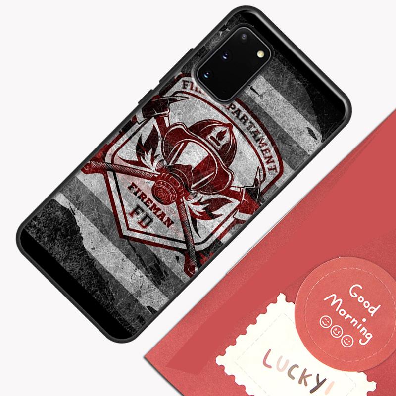 Firefighter Heroes Fireman Case For Samsung Galaxy S22 S21 S23 Ultra Note 20 S8 S9 S10 Note 10 Plus S20 FE Back Cover