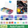 2Pack Car Fuse Assortment Car Fuses 2A 3A 5A 7.5A 10A 10 Types 15A 20A 25A 30A 35A Blade Type Fuse Assorted Kit 100Pcs/Pack