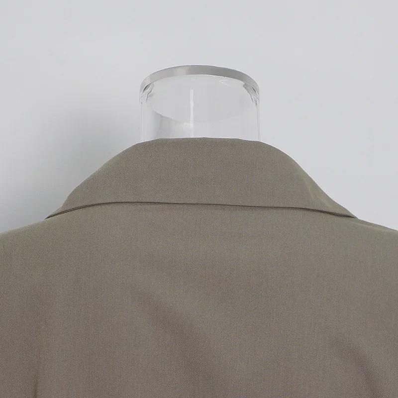 2025 Korean Women's Fashion: Irregular Solid Color Lapel Shirt + Short Skirt Suit