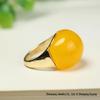 European-American Fashion Copper Ring with Yellow Beeswax and Unique Design