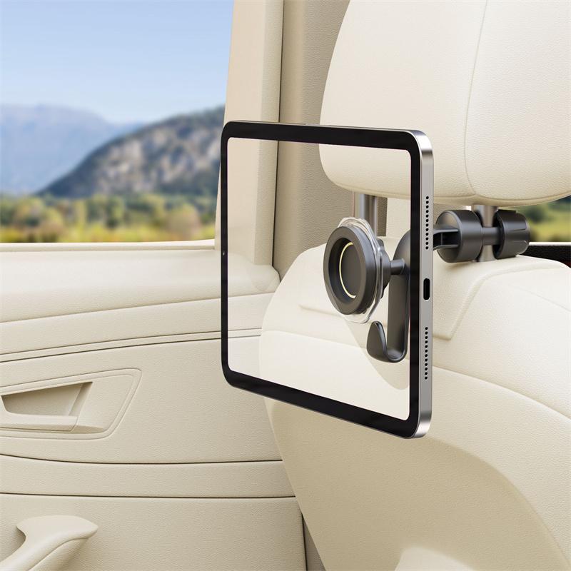 Magnetic Auto Headrest Phone Holder Magnet Adjustable Phone Holder Back Seat Phone Mount Quick Installation Car Accessories