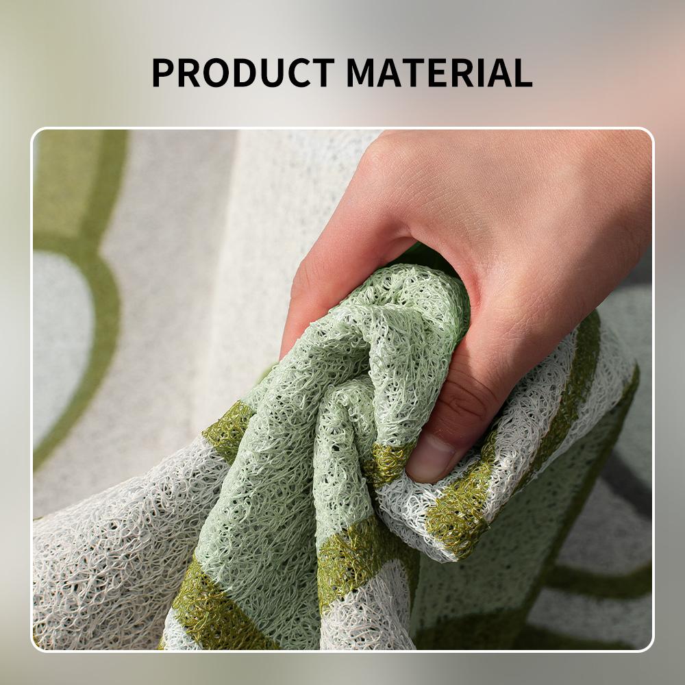 Geometrischer Stil Drahtschleife Fußmatte PVC Haustür-Fußmatte Türvorleger Strapazierfähige Fußmatte Anti-Rutsch-Matte