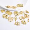 5pcs Love Mom Child Charm Heart Stainless Steel Pendants For Jewelry Making Supplies Mother's Day Rhinestone DIY Materials Craft