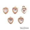Alloy Charms Inlaid Zircon Heart Star Rhinestone Pendant Accessory For DIY Earring Necklace Accessories