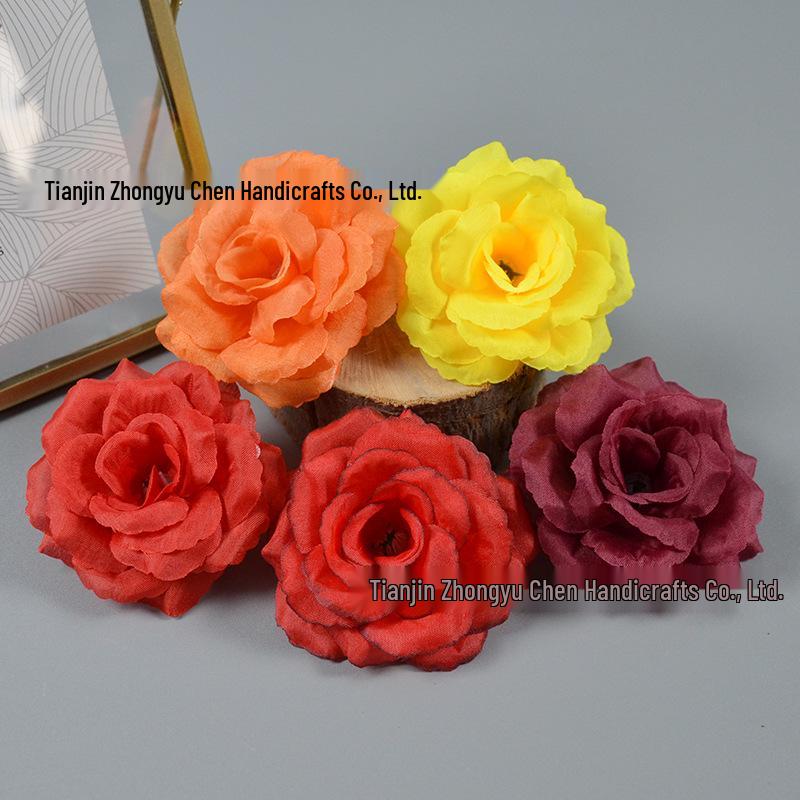 8CM Silk Rose Flowers for Wall, Box Projects, Scenery, Weddings, Flower Balls, and Ceiling Decor
