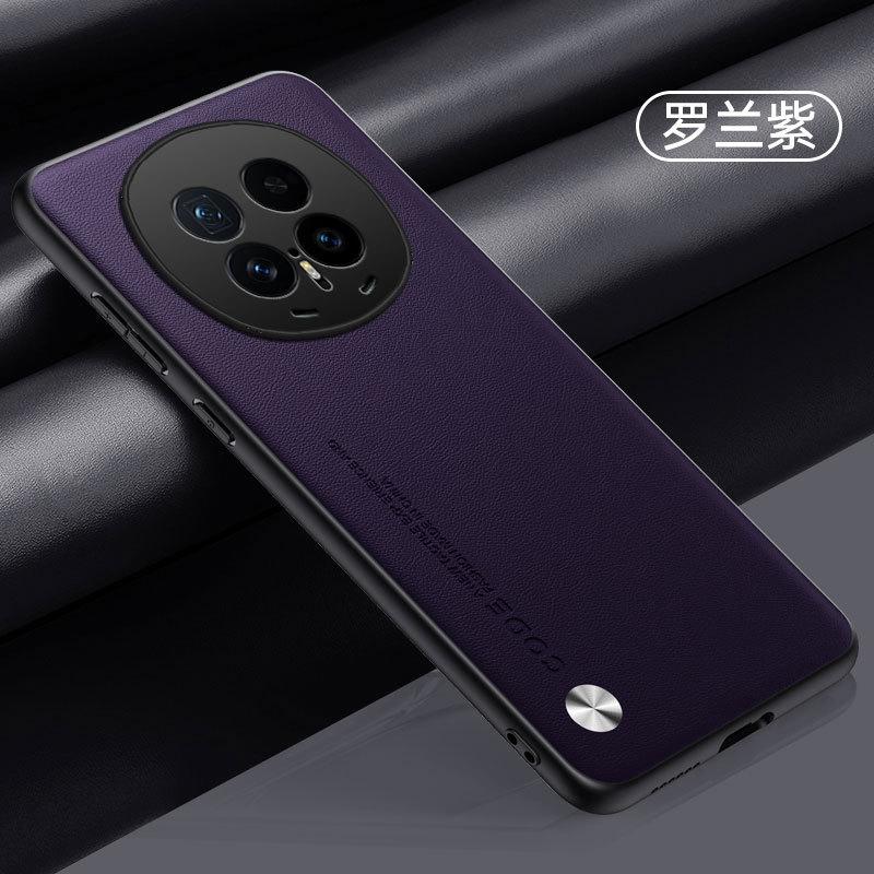 Applicable to Huawei Honor Magic8Pro plain leather mobile phone case Honor X60Pro anti-drop Honor X9C protective case
