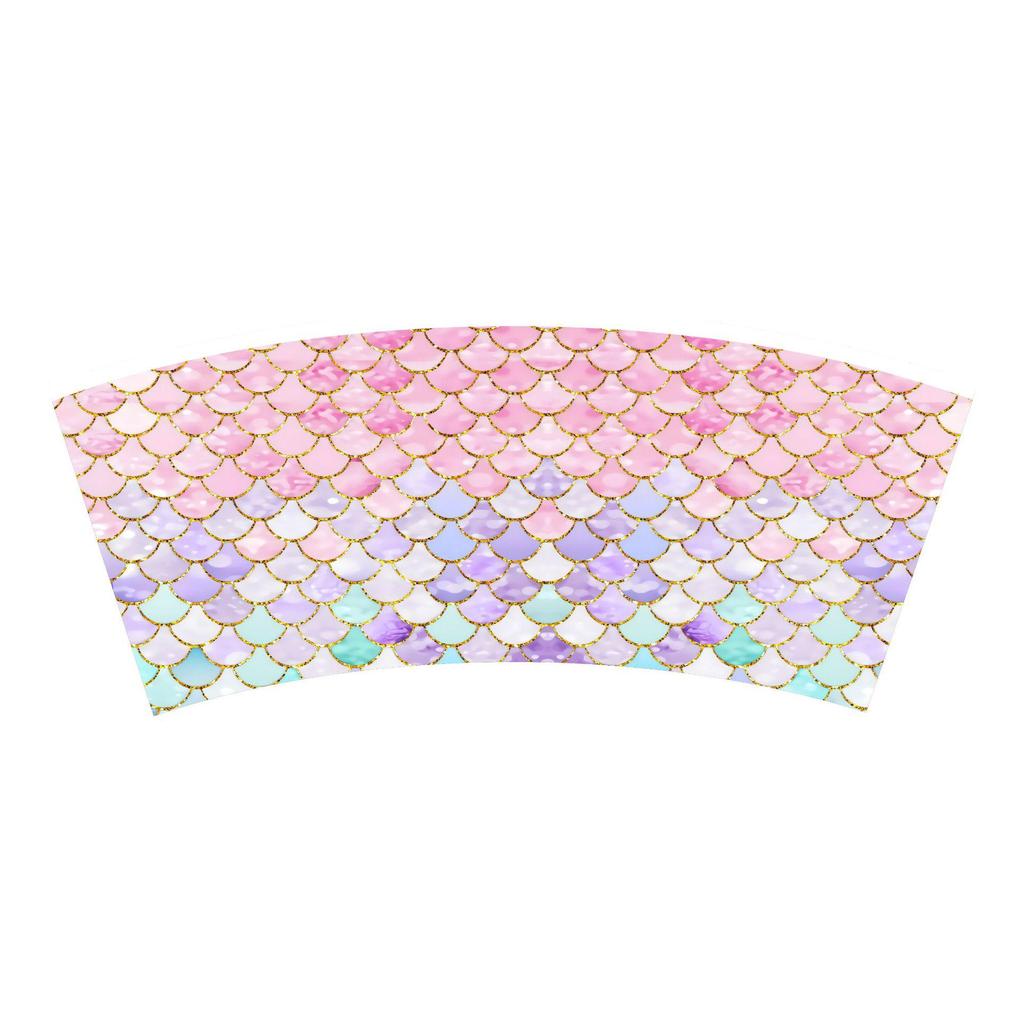 Mermaid Children's Party Disposable Tableware Set: Includes Knife, Fork, Spoon, Cup, Napkin, and Plate