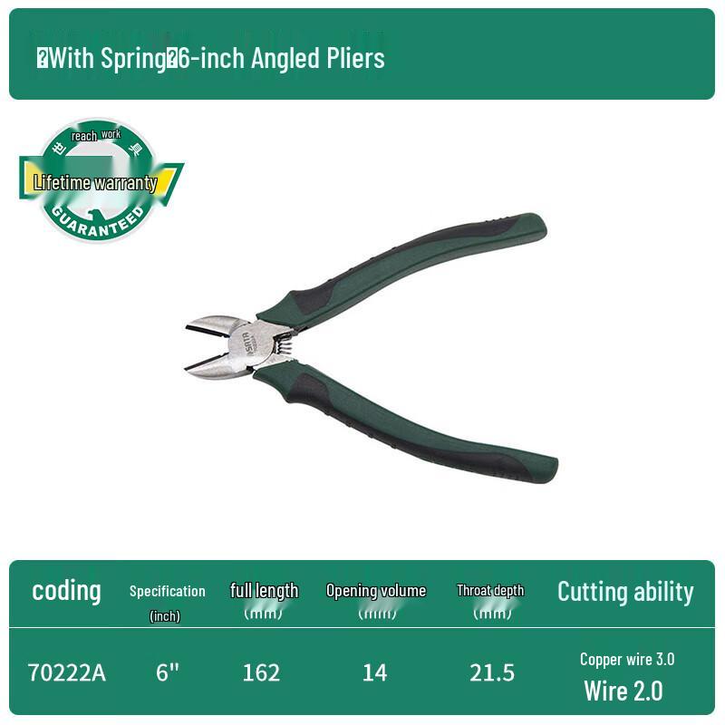 SATA 6-inch Professional Diagonal Cutting Pliers